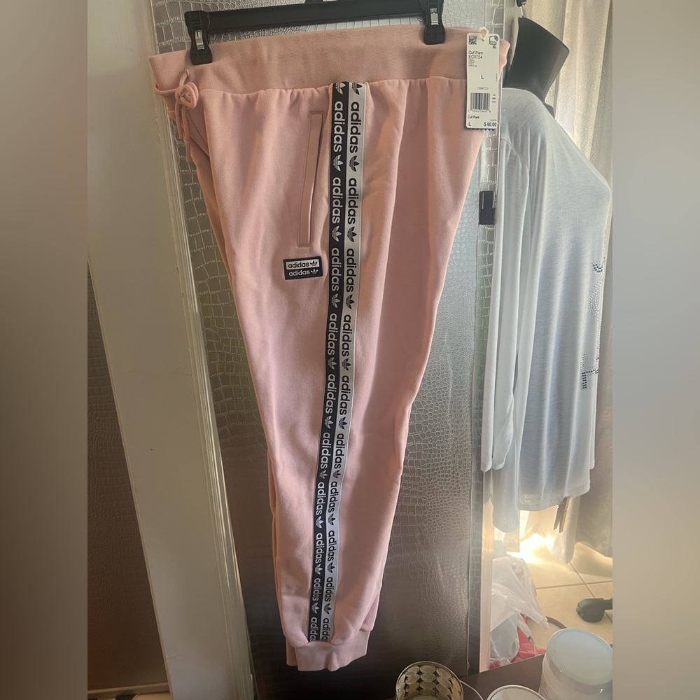 Adidas logo Pink Cuf Pant
